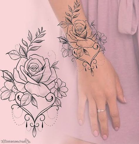 Bohemian Tattoo, Learn To Tattoo, Beautiful Flower Tattoos, Painting Tattoo, About Tattoo, Rose Tattoo Design, Tattoo Feminina, Feminine Tattoos, Mandala Tattoo