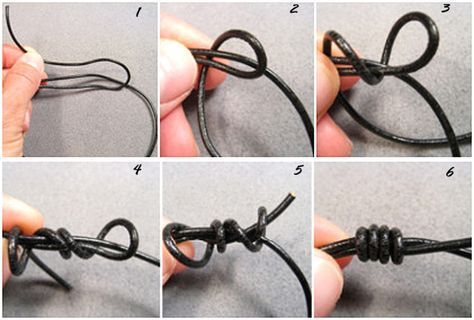 How to make leather bracelets with beads- apply useful adjustable bracelet knots – Pandahall #leatherbraceletsdiy Button Animals, Make Leather Bracelets, Bracelet En Cuir Diy, Leather Knots, Diy En Cuir, How To Make Leather, Leather Necklaces, Diy Leather Bracelet, Bijoux Fil Aluminium