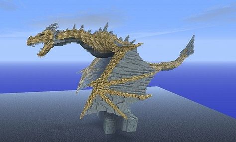 11 Incredible Skyrim-Inspired Minecraft Builds - IGN. (Not into Minecraft, but love Skyrim!) Dragon Head Minecraft, Dragon Statue Minecraft, Minecraft Villages, Minecraft 8, Minecraft Dragon, Castle Clash, Minecraft Challenges, Skyrim Dragon, Minecraft Statues