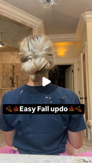 Sydney Brower on Instagram: "This was so simple but is the perfect quick updo for fall 🍂🍁🤩
#hair #hairtutorial #hairtransformation #hairideas #haireducation #hairtrends #hairhack #hairstyle #hairstyles #messybun" Fall Updos, Quick Updo, Quick Updos, Updos For Long Hair, Updo Hairstyles, Hair Bun, Easy Fall, Hair Transformation, Messy Bun