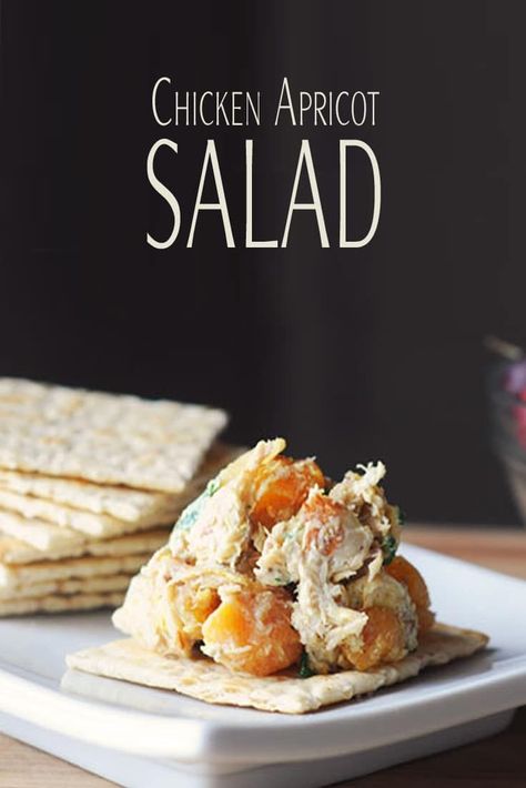 Easy Chicken Salad Recipe with Apricots for light lunch on the weekends. Gluten Free Chicken Salad Recipe, Apricot Chicken Salad, Apricot Chicken Breast, Chicken Salad Healthy, Easy Chicken Salad Recipe, Chicken Breast Salad, Chicken Salad Recipe Easy, Easy Chicken Salad, Apricot Chicken