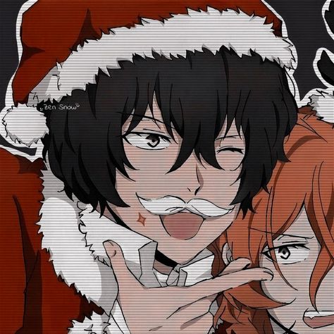 Dazai And Chuuya Matching Icons Christmas, Skk Matching Pfps Christmas, Matching Christmas Pfp Couple Mlm, Christmas Matching Pfps Anime Couple, Bsd Matching Pfp Christmas, Soukoku Matching Icons Christmas, Bsd Christmas Pfp, Matching Icons Navidad, Matching Christmas Pfps