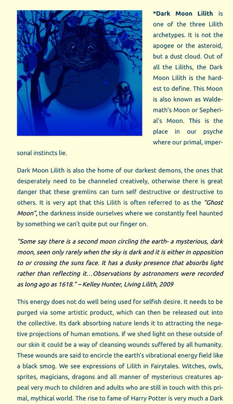 (Dark Moon Lilith) (h58 Waldemath Black Moon) (Astrology) Dark Moon Lilith, Lilith Astrology, Lillith Goddess, Moon Phase Chart, Fear Leads To Anger, Black Moon Lilith, Moon Astrology, Spiritual Awakening Signs, Birth Chart Astrology