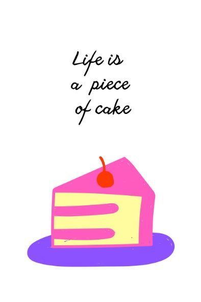 Playful cake quote for kitchen decor Quotes About Sweets, Quote For Kitchen, Cake Coffee Shop, Cake Art Print, Cake Quotes, Coffee Shop Wall, Cake Coffee, Cake Printing, Magic Cake