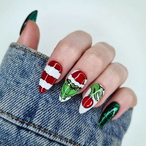 Green Christmas Nails Ideas,Red Christmas Nails Ideas ,Red and Green Christmas Nails Ideas,Blue Christmas Nails Ideas,White Christmas Nails Ideas Grinch Nails Acrylic, Grinch Nail Ideas, Grinch Nails Designs, Grinch Christmas Nails, Whoville Sign, Grinch Nail Art, Hoilday Nails, Christmas Nail Designs Acrylic, Grinch Nails