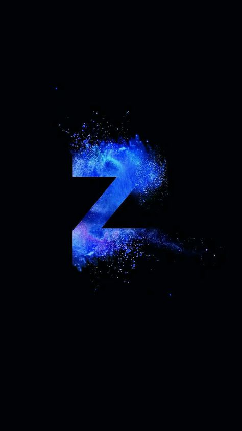 Z Wallpaper, Letter Z, A To Z, I Hope, Stars, Blue, Black