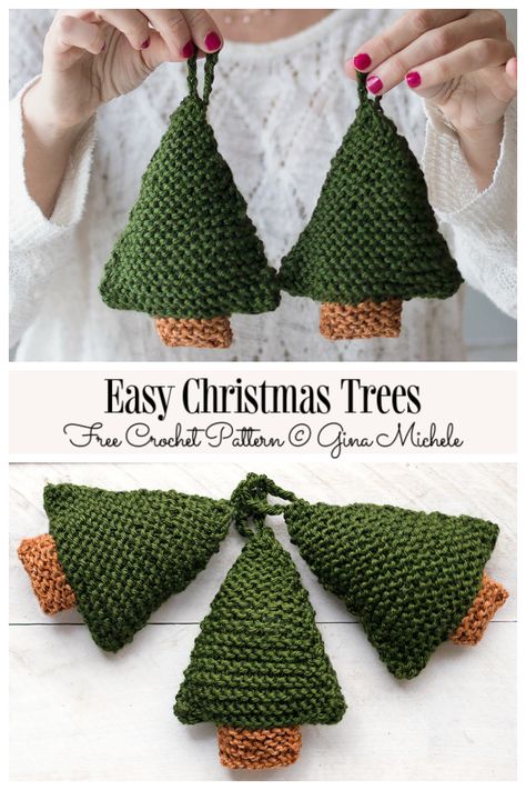 Quick & Easy Christmas Tree Ornament Free Knitting Patterns - Knitting Pattern Free Knitting Patterns For Christmas Tree Decorations, Knitted Christmas Decorations Patterns, Knitted Christmas Ornament Patterns, Knitting Patterns For Christmas Ornaments, Quick Christmas Knits Free Pattern, Quick And Easy Knitting Patterns Free, Beaded Knitting Patterns, Quick Christmas Knits, Knitted Christmas Tree Ornaments Free Pattern