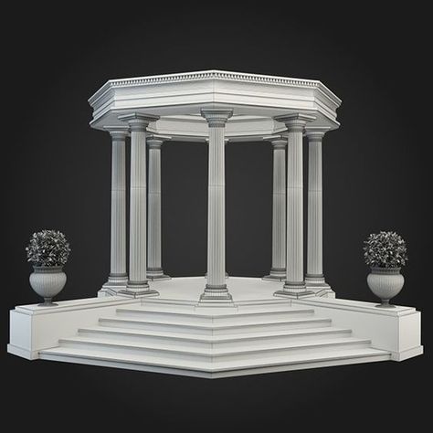 Gazebo 032 by ThemeREX | 3DOcean 3d Cinema, Ganapati Decoration, Digital Invitations Wedding, House Design Exterior, Neoclassical Architecture, Architecture Concept Diagram, Landscape Design Plans, Graphic Designing, House Front Design