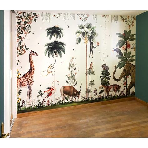 Kingdom Home (@kingdomhomedesign) • Instagram photos and videos Play Wallpaper, Essex House, Monkey Wallpaper, Animal Mural, Tropical Wallpaper, Create Your Own Wallpaper, Standard Wallpaper, Star Wallpaper, Popular Wallpaper