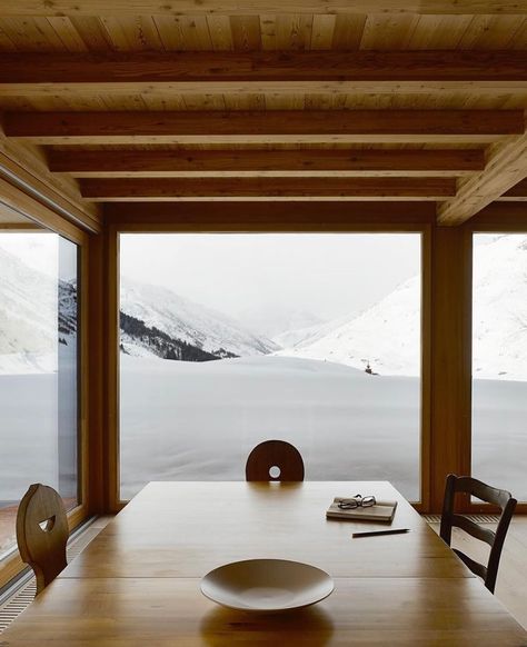 JSHŪ DESIGN on Instagram: “Red House, Andermatt, Switzerland. Designed by @jonathantuckeydesign Photography by @jamesbrittainphotographs #architecture #design…” Wallpaper Winter, Winter Cabin, Red House, Design Visual, Stone House, Boho Home, Cabins In The Woods, Winter House, Minimalist Interior