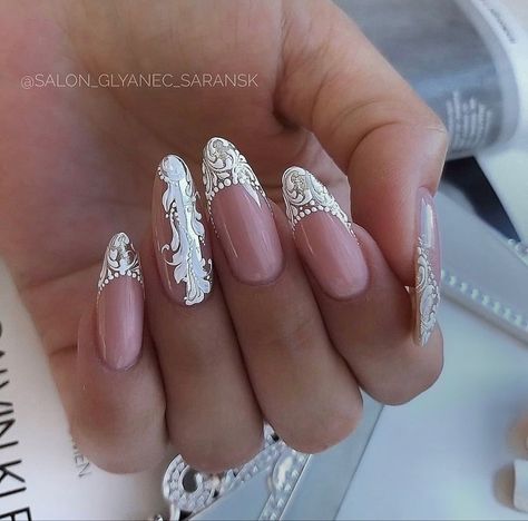 2023 Manicure, Lace Wedding Nails, Manicure 2023, White Lace Nails, Bridal Nails Designs, Lace Nail Art, Bridal Nail Art, Professional Manicure, Nail Drills