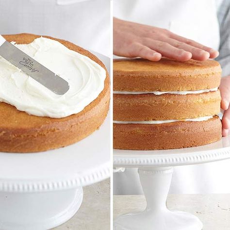 This step-by-step guide will show you how to bake a cake from scratch. This homemade dessert recipe will impress guests at a party. We’re even sharing our favorite classic cake recipes like vanilla cake, red velvet cake, and German chocolate cake. How To Make A Birthday Cake Step By Step, How To Bake Birthday Cake, How To Assemble A Layer Cake, How To Layer A Cake, How To Make A Layered Cake, How To Bake A Cake Step By Step Recipes, How To Make Birthday Cake, How To Make A Birthday Cake, Bake Flat Cakes