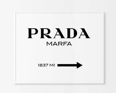 You Would Never Guess This Apartment Is Mostly Ikea Prada Sign, Marfa Prada, Prada Poster, Prada Art, Welcome Wall Art, Campaign Dresser, Joy Sign, Prada Marfa, White Room Decor