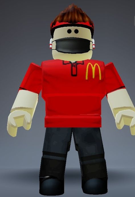 McDonald's Logo on Red Shirt
Black Slacks
Ro-Rods
Carbon Fiber Mask
Brown Charmer Hair
Red Visor Mcdonalds Outfit Worker, Roblox Mcdonalds Outfit, Mcdonalds Outfit, Roblox Pictures, Roblox Outfit, Fashionable Outfits, Avatar, Casual Outfits, Fashion Outfits