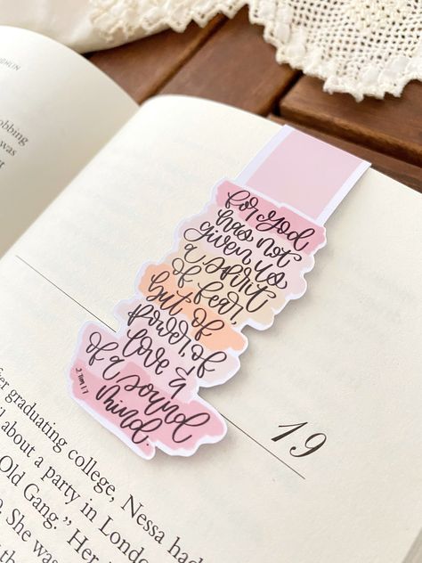 2 Timothy 1:7 Bookmark, Bible Verse Bookmarks, Bible Journaling Bookmark, Bible Magnetic Bookmark, Christian Bookmark, Faith Bookmark - Etsy Christian Magnetic Bookmarks, Bookmark For Bible, Diy Bible Bookmarks, Faith Bookmarks, Bookmark Bible Verse, Bible Verse Bookmarks, Magnet Bookmark, Christian Bookmarks, Bible Bookmarks