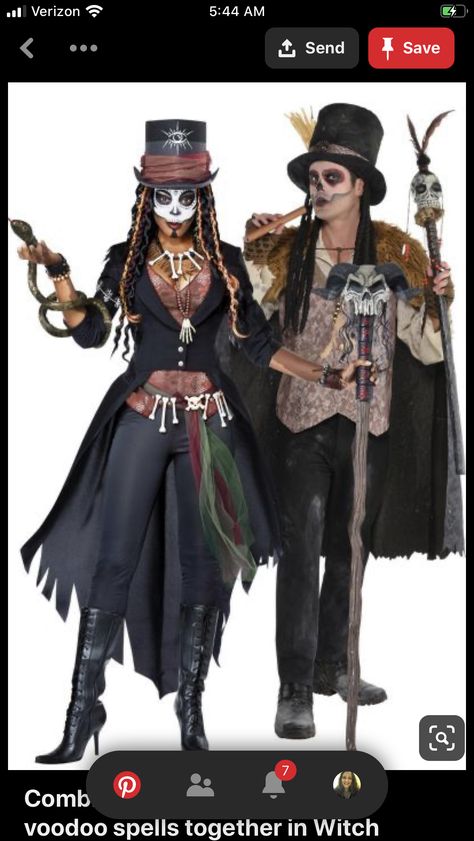 Couples Outfits Matching, Witch Doctor Costume, Voodoo Costume, Voodoo Witch, Voodoo Halloween, Voodoo Priestess, Couples Halloween Costumes, Party City Costumes, Best Couples Costumes