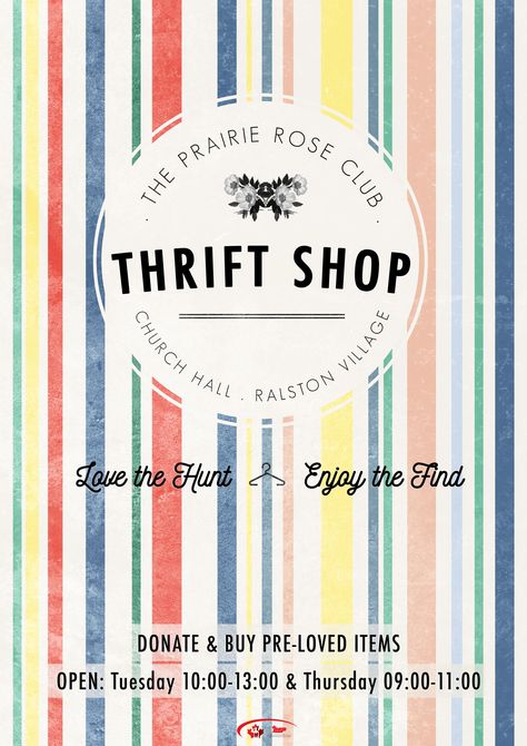 Thrift Store Logo Design, Angel Design, Shop Poster, Local Thrift Stores, Resale Store, Poster Store, Boats Luxury, Thrift Shop, Store Opening