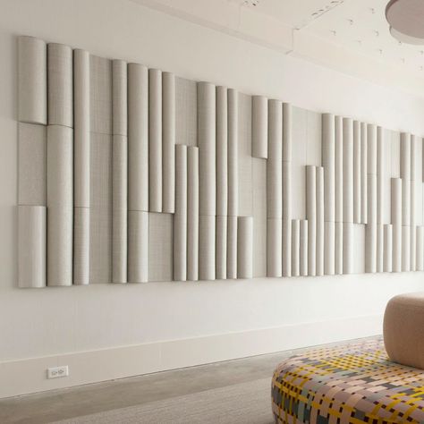 Xorel Artform | Carnegie Fabrics Upholstered Wall Panels, Fabric Tiles, Interior Textile, Upholstered Walls, Music Studio Room, Upholstery Trim, Acoustic Design, Interior Textiles, Acoustic Wall