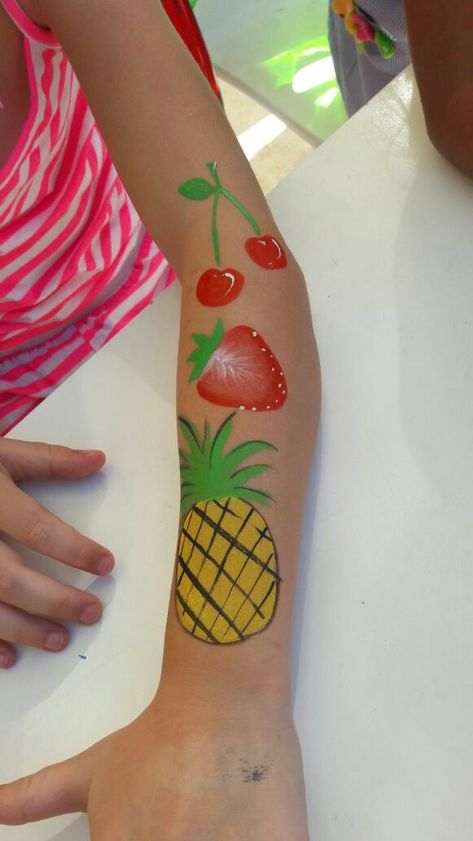 Fruit Face Painting, Fruit Face Paint, Food Inspired, Tutti Frutti, Paint Ideas, Body Painting, Face Painting, 2nd Birthday, Face Paint