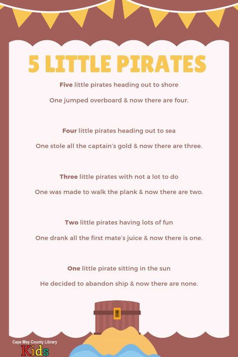 Infant Songs, Pirate Crafts Preschool, Pirate Activities Preschool, Pirate Preschool, Pirate Songs, Pirates Theme, Transition Songs, Library Programming, Children Songs