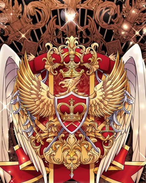 Anime Royal Family, Royal Family Logo, Royal Crest Design, Manhwa Royal, Boba Kawaii, Russian Eagle, Family Crest Symbols, Fantasy Logo, Finding Me