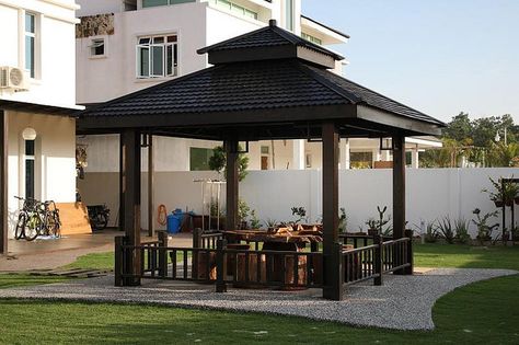 Japanese Style Gazebo by Oriental Allure Design, via Flickr Japanese Gazebo, Gazebos Ideas, Gazebo Design Ideas, Open Gazebo, Small Gazebo, Pergola Cost, Gazebo Design, Villa Decor, Large Gazebo