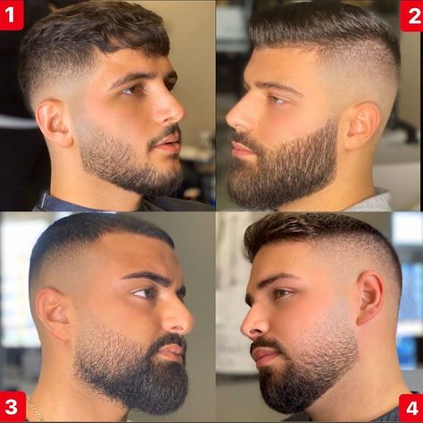 Discover the World of Barbers on Instagram: “Ad|💈Which one of those do you prefer? Let us know and comment down below 👇 📷: @nurii_b ——————————————————— Use #worldofbarbers and tag us…” Mens Beards, Beard Trimming Styles, Faded Beard, Fade Haircut With Beard, A Fade Haircut, Short Beard Styles, Faded Beard Styles, Men Fade Haircut Short, Mens Beard