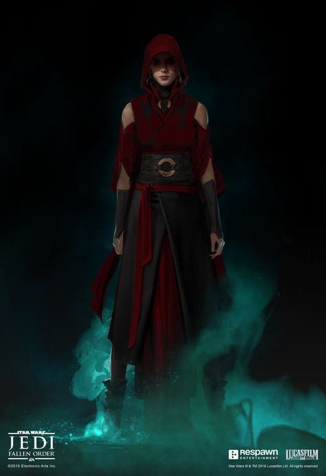 ArtStation - JEDI: Fallen Order Merrin, Jordan Lamarre-Wan Night Sisters Star Wars Oc, Jedi Female Outfit, Jedi Fallen Order Concept Art, Night Sisters Star Wars, Jedi Oc Female Art, Jedi Fallen Order Merrin, Fallen Order Merrin, Merrin Fallen Order, Dathomir Aesthetic