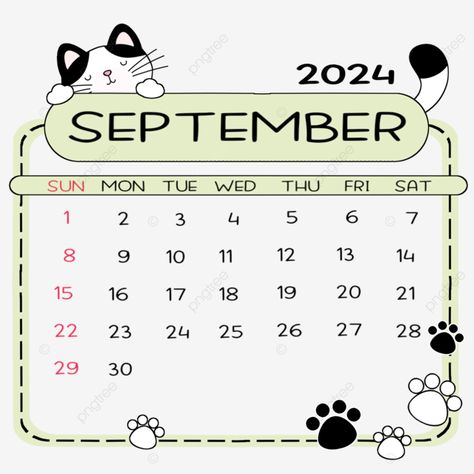 september 2024 calendar sleeping cat 2024 monthly calendar september calendar png September 2024 Calendar, September Calendar 2024, Anime Calendar, 2024 Monthly Calendar, Calendar September, Happy Birthday Icons, September Wallpaper, Calendar Png, 2024 Wallpaper