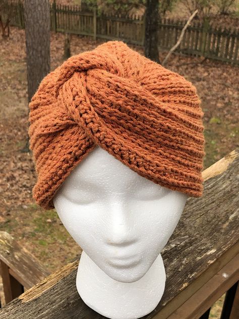 Terresa Turban: Crochet Pattern - Creations By Courtney Crochet Turban Pattern Free, Crochet Head Covering, Crochet Turban Pattern, Turban Hat Crochet, Crochet Turban Hat, Chemo Head Scarf, Crochet Turban, Crochet Hat Patterns, Crochet Wig