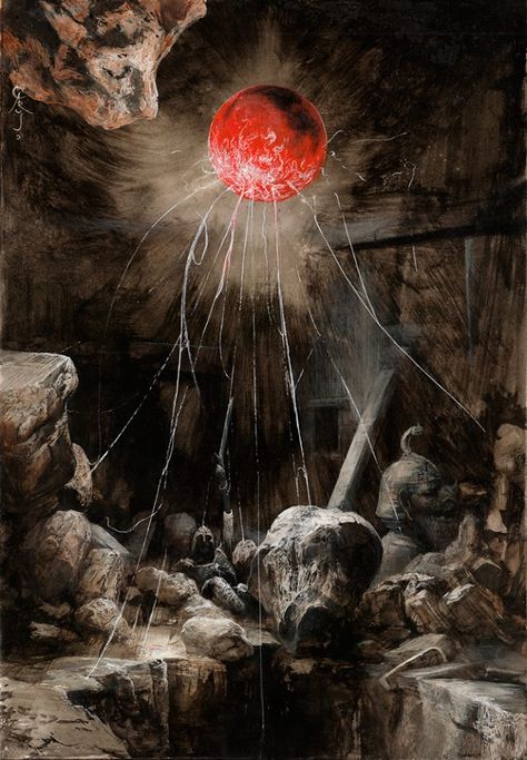 "The Weaver in the Vault" By Santiago CARUSO ~ Tempera on paper | 2017 for a book by Clark Ashton Smith published by Les éditions Mnémos, France Dark Wanderer, Underworld Art, Santiago Caruso, Clark Ashton Smith, Painting Horror, Making Beer, Geniale Tattoos, Dark Artwork, The Weaver