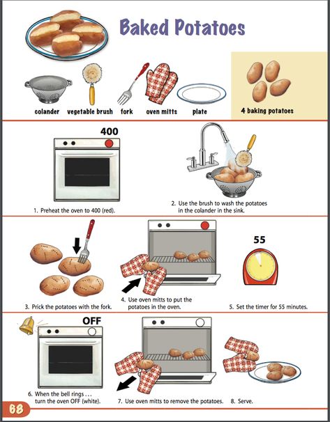 Step By Step Recipes With Pictures, Visual Recipes For Kids, Classroom Cooking, Picture Recipes, Preschool Cooking, Cooking Activities, Cooking In The Classroom, Kids Cookbook, Visual Recipes