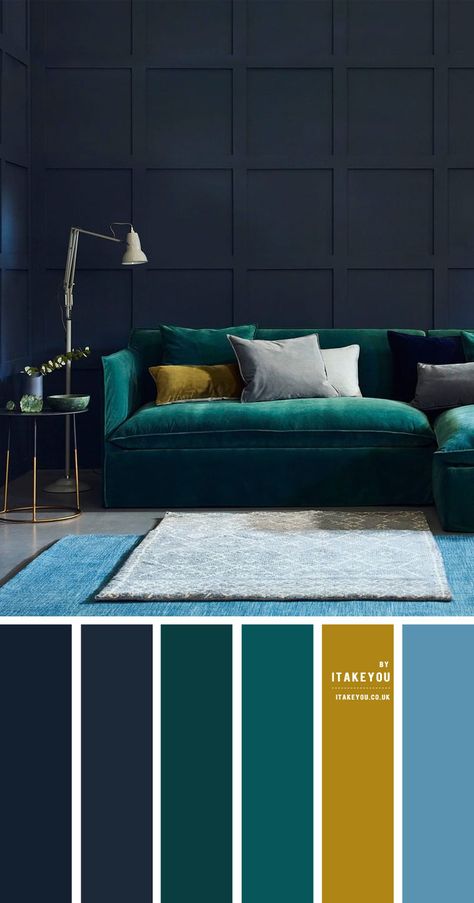 Mauve Earth Tone Color Palette For Bedroom 1 - I Take You | Wedding Readings | Wedding Ideas | Wedding Dresses | Wedding Theme Blue Living Room Color Scheme, Blue Living Room Color, Blue And Green Living Room, Dark Blue Living Room, Navy Living Rooms, Teal Living Rooms, Color Palette Living Room, Feature Wall Living Room, Wedding Readings