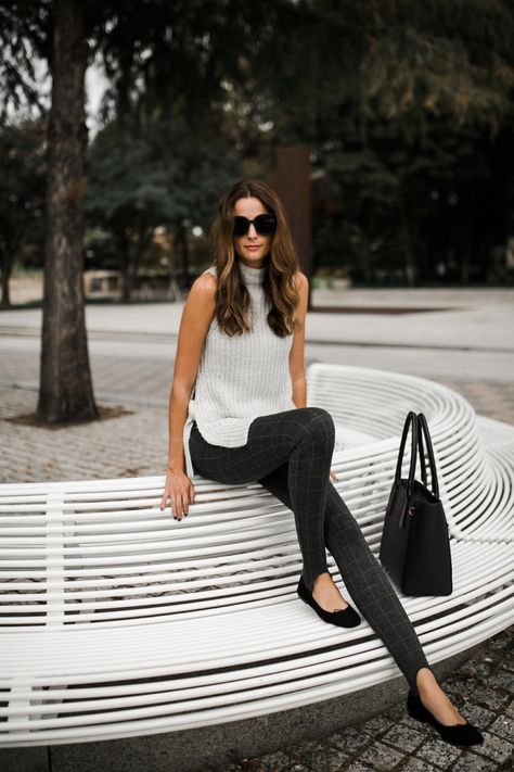 Luxewear for Work | The Miller Affect High School Outfits Leggings, Stir Up Leggings Outfit, Cute Casual Outfits Leggings, Stirrup Tights Outfit, Casual Outfits Leggings, Spring Straight Leg Pull-on Leggings, School Outfits Leggings, Stirrup Leggings Street Style, Black Leggings Outfit Ideas