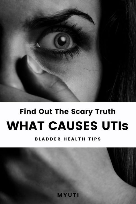 Black and white image of women covering her mouth in fear. Black text that says find out the scary truth about what causes UTIs with these bladder heatlh tips from MyUTI. How To Get Rid Of Utis At Home, Urinary Tract Infections (utis), Bladder Health, Urinary Health, Dont Be Scared, Health Tips For Women, Urinary Tract, Education Center, Health Facts