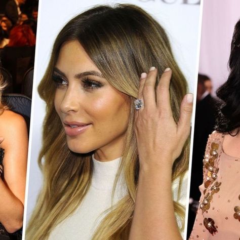 The 50 Most Expensive Celebrity Engagement Rings Ever Kim Kardashian Ring, Kim Kardashian Engagement Ring, Most Expensive Engagement Ring, Expensive Engagement Rings, Celebrity Rings, Kardashian Beauty, Kim Kardashian Kanye West, Engagement Ring Pictures, Kim Kardashian And Kanye