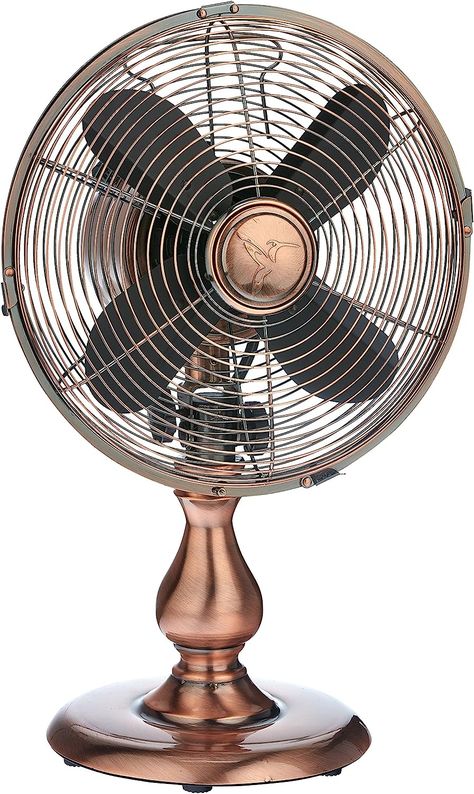 Amazon.com: Dynamic Collections Retro Electric Desk Fan Air Circulator for Cooling Your Home, Office, Kitchen, Table, Bedroom - Oscillating Cool Classic Vintage Design (Copper) : Home & Kitchen Victorian Bunk Beds, Electric Desk, Table Fans, Antique Fans, Copper Table, Vintage Farmhouse Style, Desk Fan, Portable Fan, Portable Table