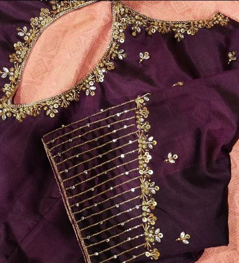 Heavy Blouses, Purple Blouses, Latest Fashion Blouse Designs, Blouse Handwork, Green Blouse Designs, Netted Blouse Designs, Mirror Work Blouse Design, Latest Bridal Blouse Designs, Latest Blouse Designs Pattern