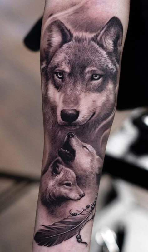 creative wolf tattoo ideas © tattoo artist ✿𝐉𝐨𝐬𝐞 𝐂𝐨𝐧𝐭𝐫𝐞𝐫𝐚𝐬 ✧ @joseecd ✿ ♡🐺🌑♡🐺🌑♡🐺🌑♡🐺🌑♡ #wolftattoo #creativetattoo #wolves #besttattoos #inkmaster Wolf Girl Tattoos, Wolf Pack Tattoo, Reflection Tattoo, Wolf Tattoo Forearm, Wolf Tattoos For Women, Wolf Sleeve, Puppy Tattoo, Redemption Tattoo, Tattoos For Moms With Kids