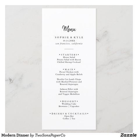 Engagement Party Menu, Spanish Menu, Minimalist Dinner, Summer Wedding Menu, Spanish Dinner, Dinner Menu Card, Simple Wedding Menu, Rehearsal Dinner Menu, Wedding Dinner Menu