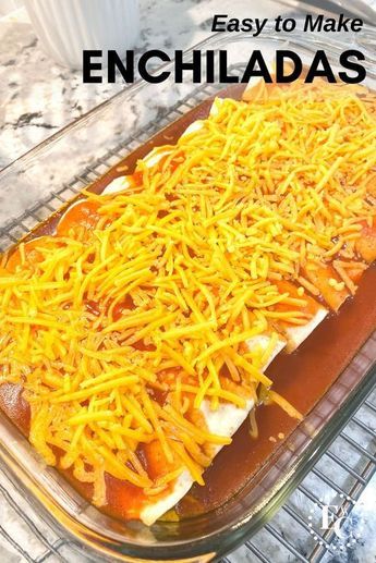 Easy Ground Beef Enchiladas, Easy Enchilada Recipe, Easy Beef Enchiladas, Beef Enchilada Recipe, Ground Beef Enchiladas, Easy Enchiladas, Easy Ground Beef, Cheese Enchiladas, Red Enchilada Sauce