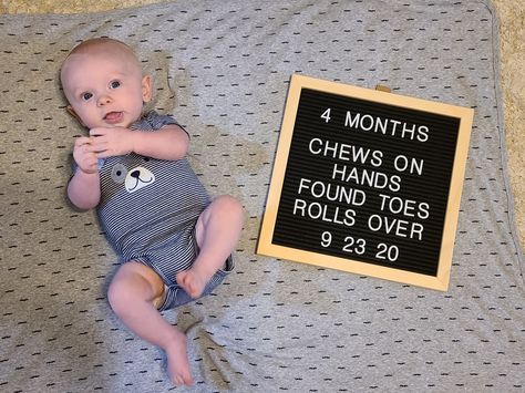 4 Months Photoshoot Ideas, 4 Month Old Letter Board Ideas, 4 Months Letter Board Baby, 4 Months Baby Caption, 3 Month Old Milestones Quotes, 4th Month Baby Photoshoot Ideas, 4 Month Milestones Photo Ideas, 4th Month Baby Photo Ideas, 4 Month Old Baby Pictures