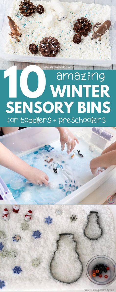 Sensory Bins For Toddlers, Winter Sensory Bin, Winter Sensory, Sensory Play Toddlers, Toddler Sensory Bins, Sensory Tubs, Excel Formulas, Christmas Crafts For Toddlers, Toddler Sensory