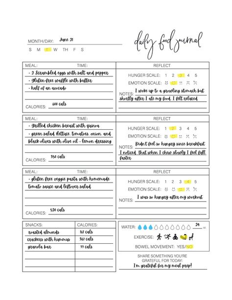 Mindful Eating Journal Printable, Intuitive Eating Journal, Daily Food Diary, Food Sensitivities Log Pages, Meal Planner, PDF Download goodnotesplanner #2024planner⚫ Eating Journal Food Diary, Meal Log Bullet Journal, Daily Food Log Printable Free, Wl Journal, Food Sensitivity Journal, Food Diary Ideas, Food Journal Ideas, Wellness Diary, Eating Diary