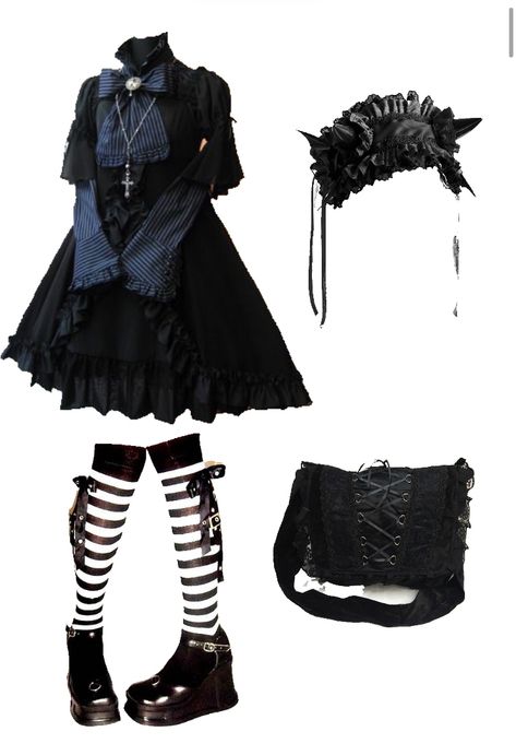 J Goth Outfits, Vkei Outfits Female, Vkei Clothes, Gothic Ouji Fashion, Goth Lolitas, Vkei Outfits, Visual Kei Outfits, Ouji Fashion, Kei Visual