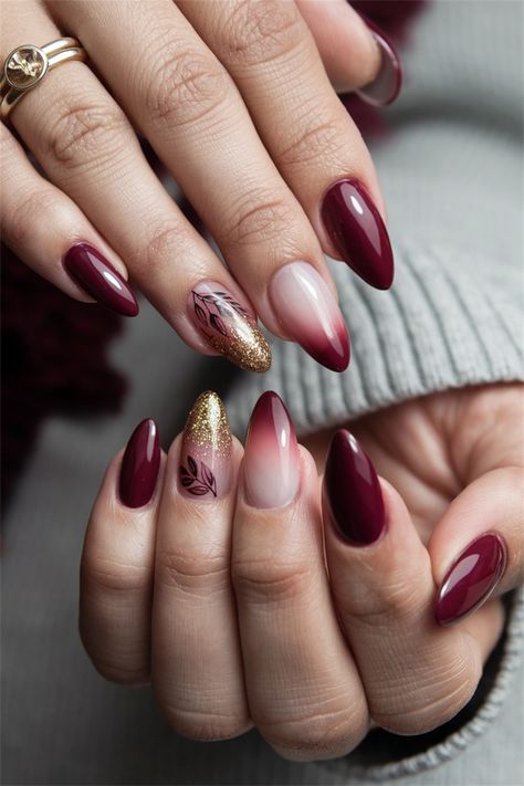 Embrace the essence of autumn with these chic acrylic fall nail ideas! Picture your nails adorned in rich burgundy and deep orange hues, reminiscent of falling leaves and warm pumpkin spice. Accentuate your look with subtle gold accents that shimmer like sunlight filtering through the trees. These stunning nails will not only elevate your autumn style but also keep your fingertips looking fabulous all season long. Explore this perfect blend of color and creativity! Harvest Nails, Fall Nail Ideas, Stunning Nails, Gold Nail Designs, Autumn Look, Sweater Nails, Gold Nail, Burgundy Nails, Thanksgiving Nails