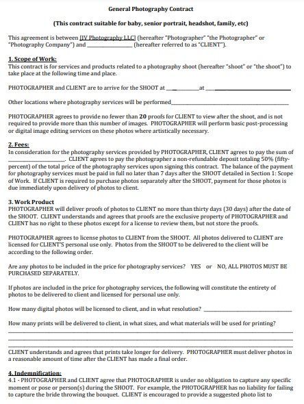 family photography contract template Photography Contract Template Free, Free Photography Templates, Photography Contract Template, Photographers Contract, Wedding Budget Template, Wedding Photography Contract, Photography Contract, Dream Ideas, Portrait Photography Tips