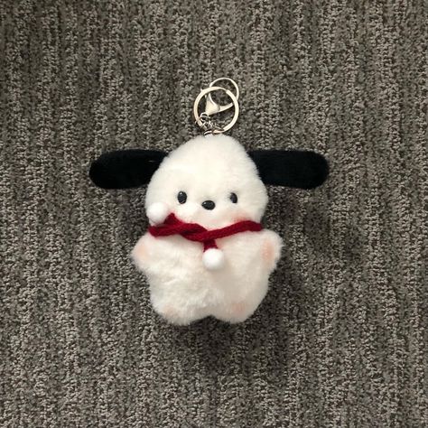 Cute Plush Keychain, Plush Keychain Aesthetic, Stuffed Animal Keychains, Pochacco Plushie, Stuffed Keychain, Keychain Plush, Hello Kitty Keychain, Cute Stuffed Animals, Cute Keychain