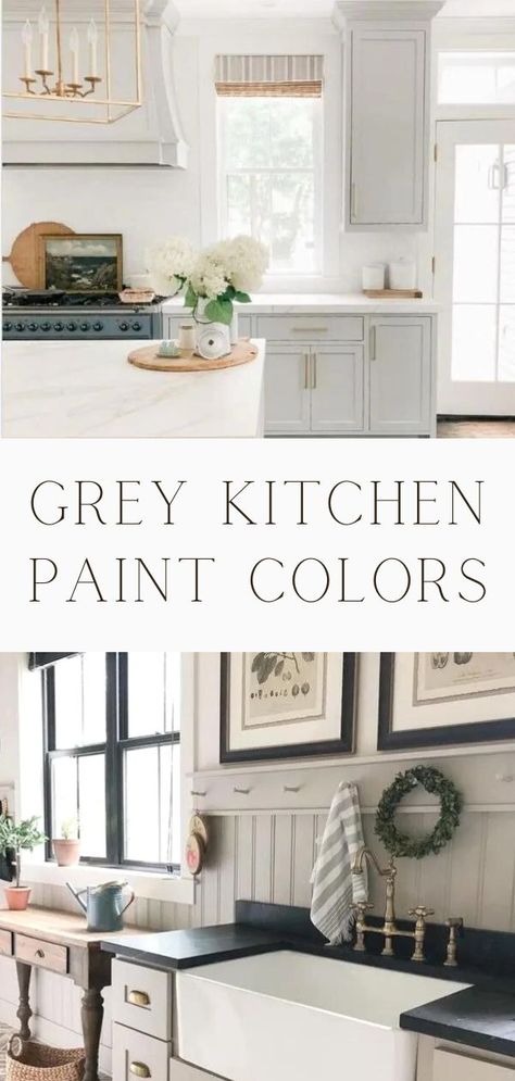 After doing research here are the Most Popular Sherwin Williams gray cabinet colors from warm and cool colors. These grey colors look great on the kitchen, bathroom, laundry, mudroom built-ins, and many more. The best colors for cabinets are light and dark gray tones like Mindful, Repose, Worldly, First Star, Iron Ore, Agreeable gray, Dorian and more. Looking for a white grey we have you covered too. Dove Gray Cabinets Kitchen, Best Light Grey Paint Color For Kitchen Cabinets, Passive Sherwin Williams Cabinets, Gray Cabinet Colors Sherwin Williams, Lait Grey Cabinets, Grey Kitchen Cabinets Colors, Amazing Gray Cabinets Sherwin Williams, Requisite Gray Sherwin Williams Cabinets, Kitchen White Walls Grey Cabinets