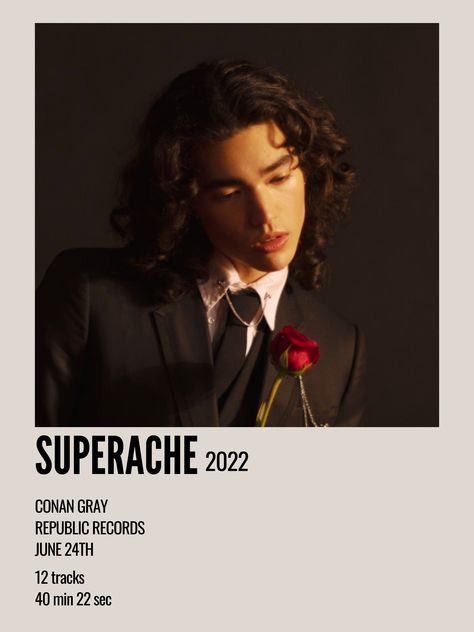 Conan Gray People Watching, Superache Conan Gray, Gray Album Covers, Polaroid Album, Aesthetic Polaroid, Conan Gray Aesthetic, Music Poster Ideas, The Exit, People Watching